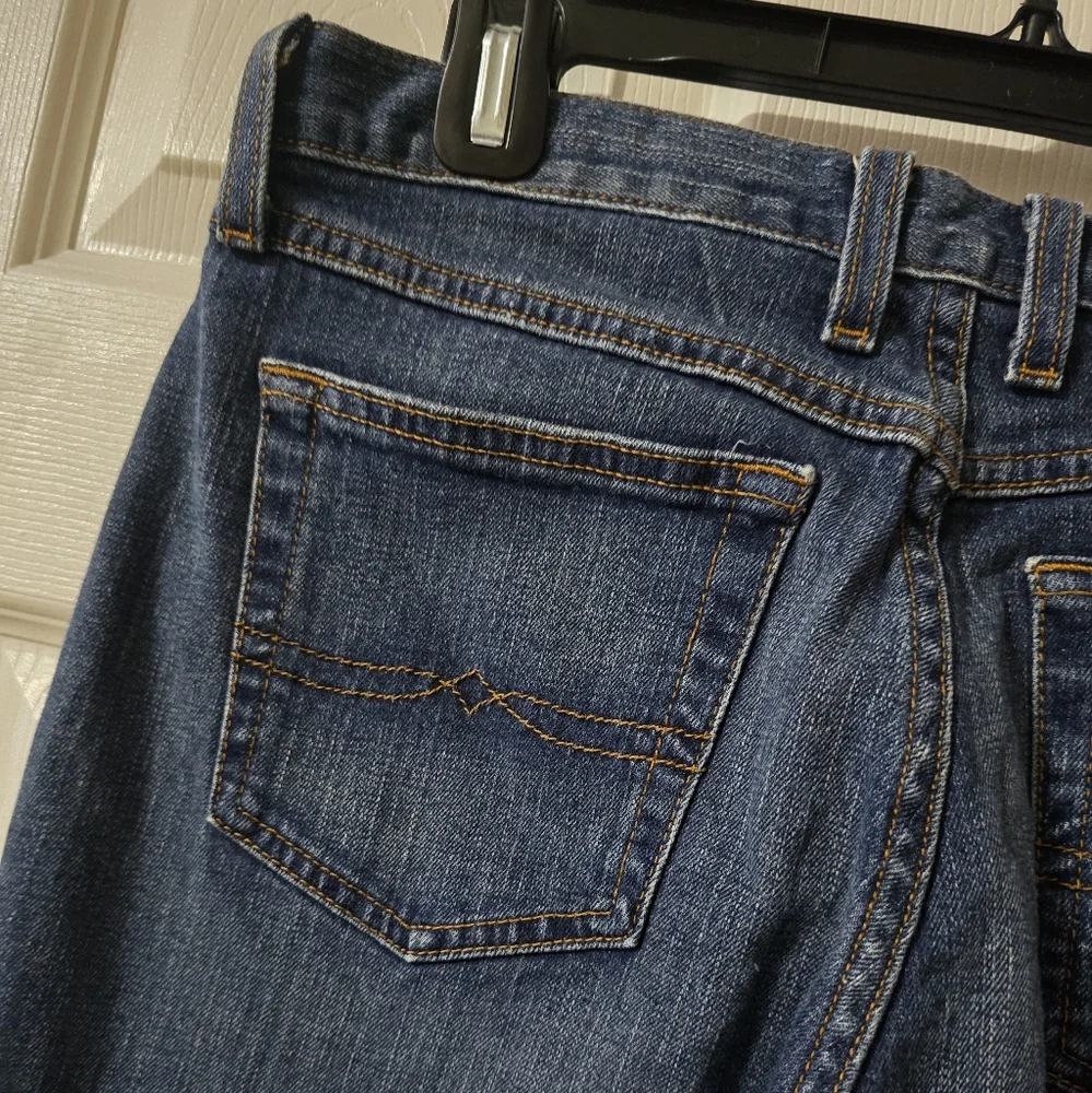 Y2K Lucky Brand Mid-Rise Flare Jeans, Medium-Dark Wash, Size 8, EUC!